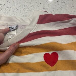 Doe Striped Heart sweater - Size S